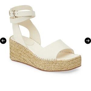Lafayette 148 New York Margot Leather Ankle Strap Espadrille Sandal